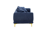 108.3'' Modern Sofa Couch 4 - Seater Fabric Sofa for Livingroom Office BLUE - W876S00044 - image - 3