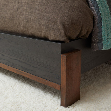 Waterfall King Upholstered Bed - Deep Ebony | Flexsteel