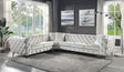 Atronia Beige Fabric Sectional Sofa W/4 Pillows - sold by Home Elegance USA