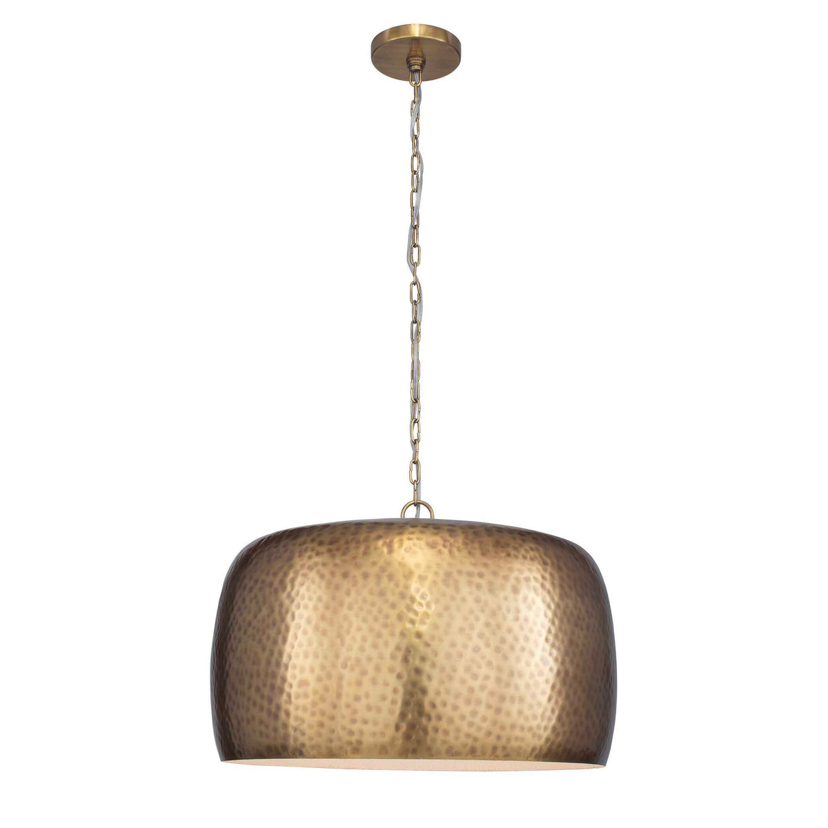 Lemont Hammered Brass 1 Light Pendant Brass - Bronze by Uttermost - View 5