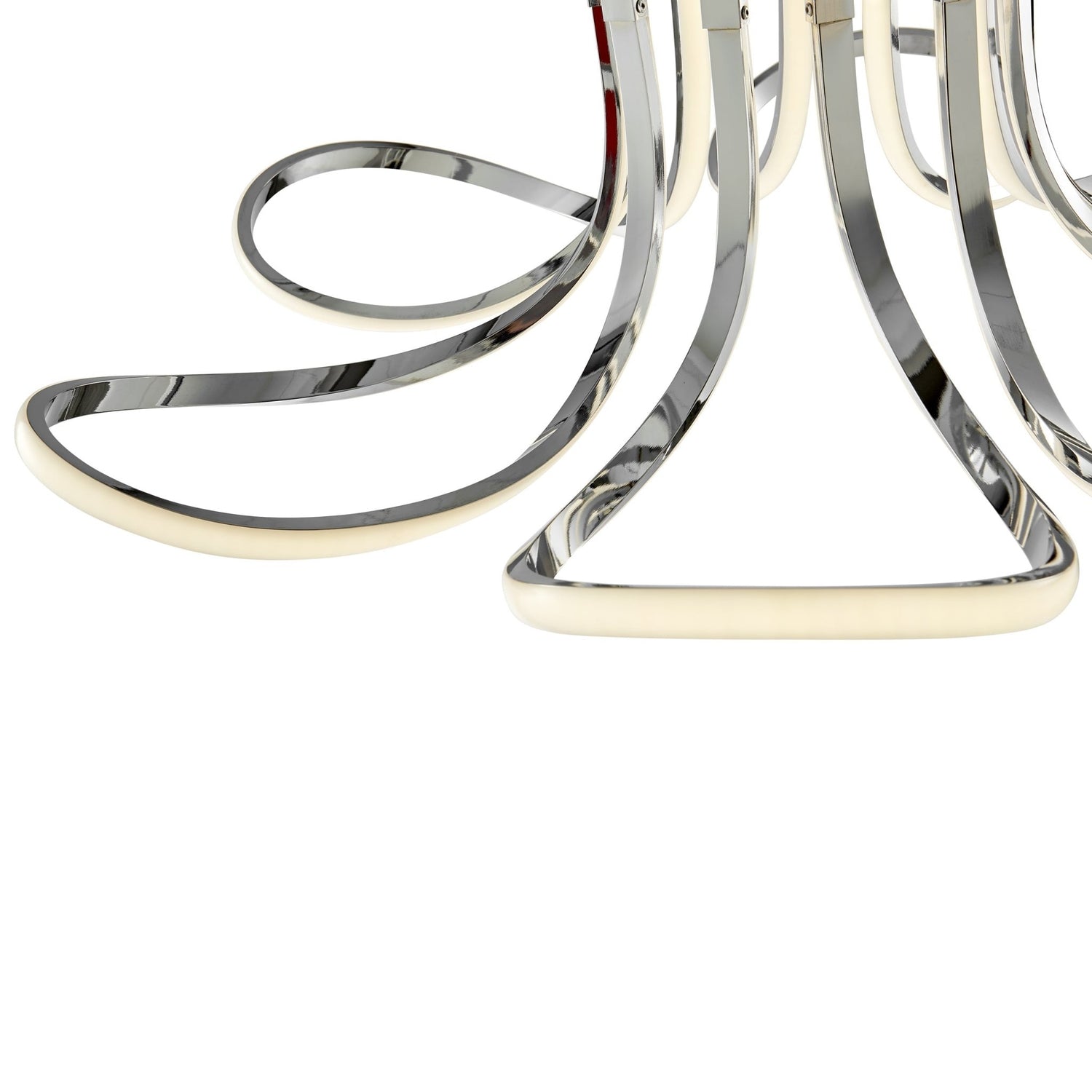6 Petal Flower Led Strip Flush Mount Lamp // Chrome And Dimmable | Finesse | Home Elegance USA