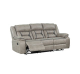 Denali Faux Leather Upholstered Sofa Made With Wood Finished in Gray - B00977493 - Home Elegance USA - 2