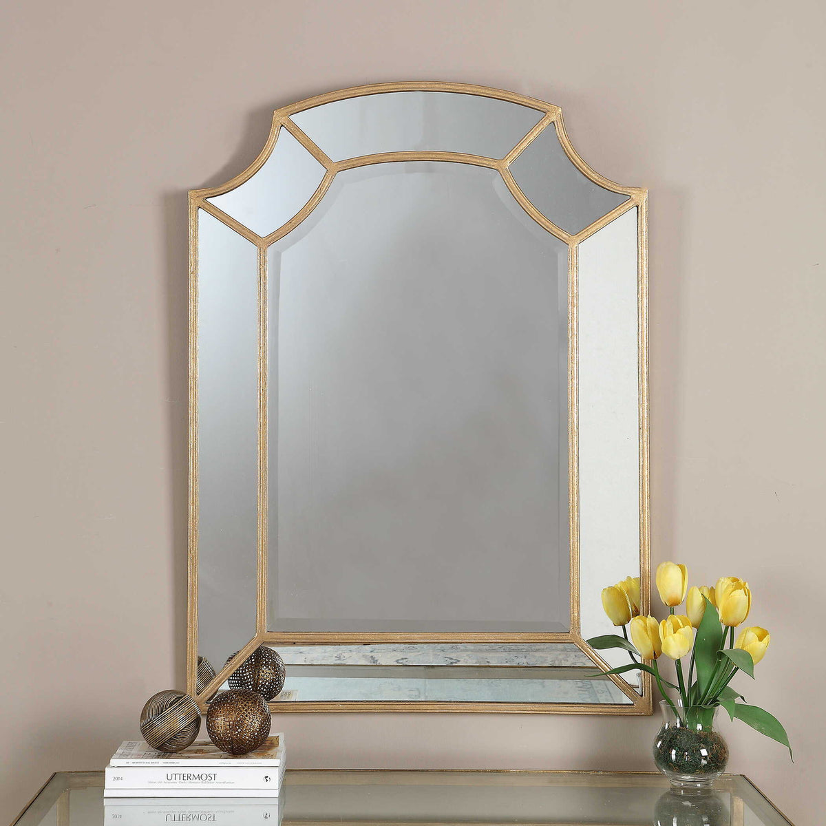 Francoli Arch Mirror - Gold by Uttermost - View 2