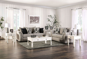 Belsize - Sofa & Loveseat - Light Taupe / Black