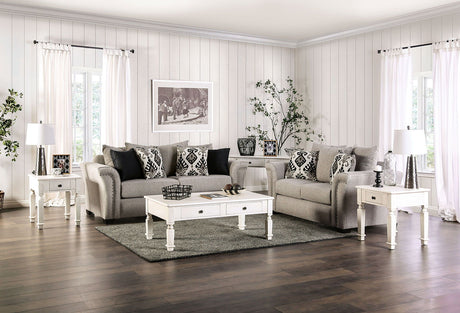 Belsize - Sofa & Loveseat - Light Taupe / Black | Home Elegance USA