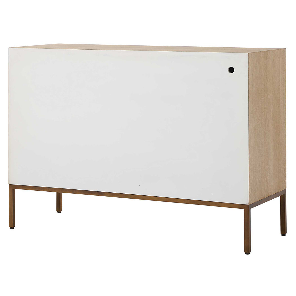 Weimar 2 Door Cabinet White / Woodtone - White / Light Brown by Uttermost - View 5