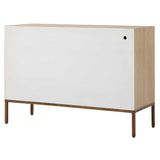 Weimar 2 Door Cabinet White / Woodtone - White / Light Brown by Uttermost - View 5