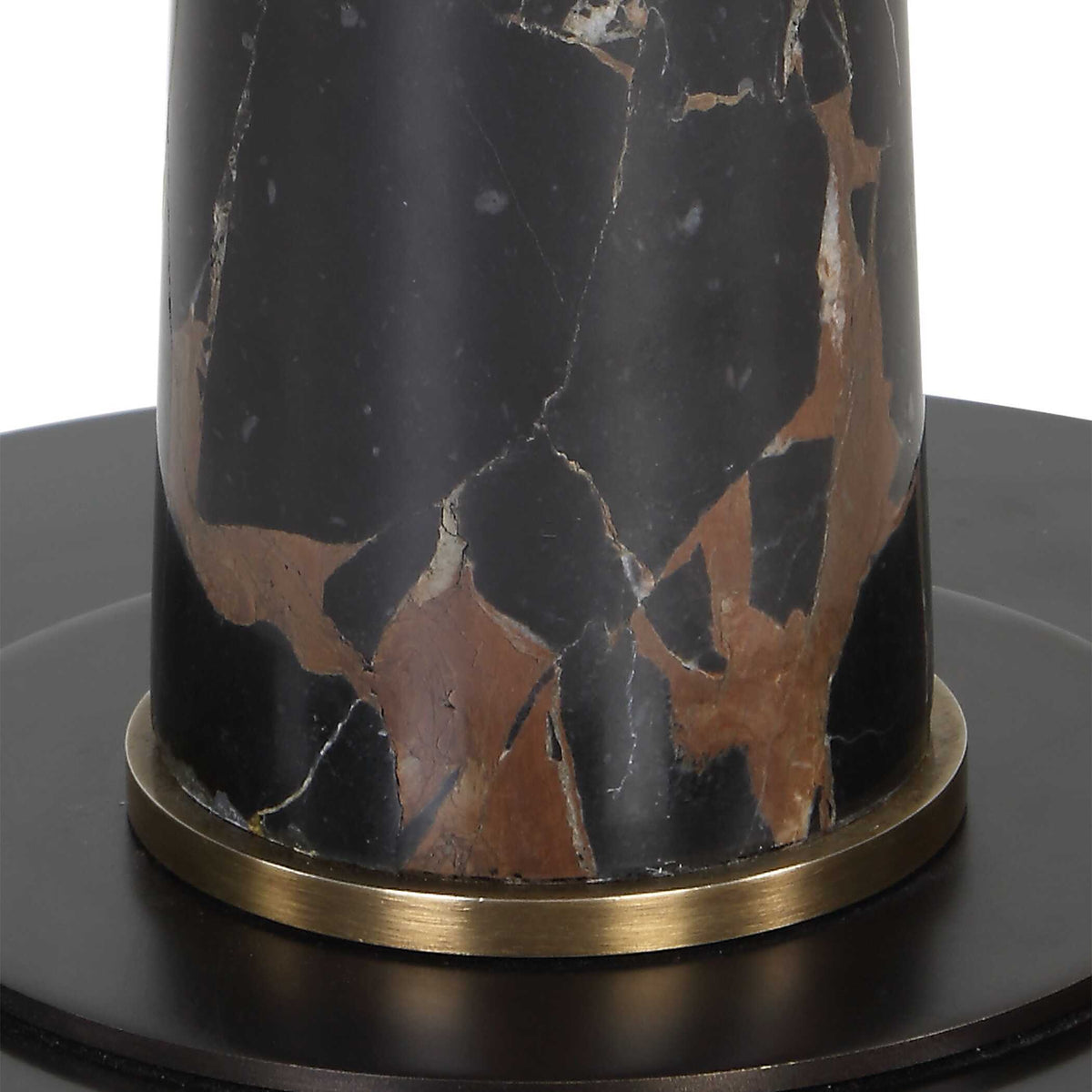 Tallarico Brass & Marble Floor Lamp Black / Bronze / Brown - Black / Dark Brown by Uttermost - View 7