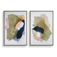 Abstract Afternoon Framed Canvases (Set of 2) - Blue / Green by Uttermost - View 1