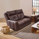 Ranger Power Reclining Loveseat With Power Headrest, Lumbar, Heat & Massage - Rustic Brown | Flexsteel