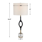 Maryam Cordless Led Buffet Lamp Black / Bronze - Black / White by Uttermost - View 8