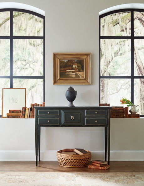 Charleston Five-Drawer Console Table - Dark Green by Hooker Furniture - View 9