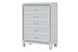 Crystal Chest Made with Wood and Finished in White | Home Elegance USA