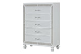 Crystal Chest Made with Wood and Finished in White - B00970956 - Home Elegance USA - 1