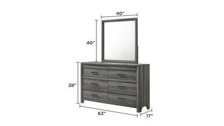 Denver Modern Style 4 Pc Full Bedroom Set Made with Wood in Gray (NJ INVENTORY) - sold by Home Elegance USA