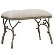Lismore Small Fabric Bench - Beige / Dark Brown by Uttermost - View 1