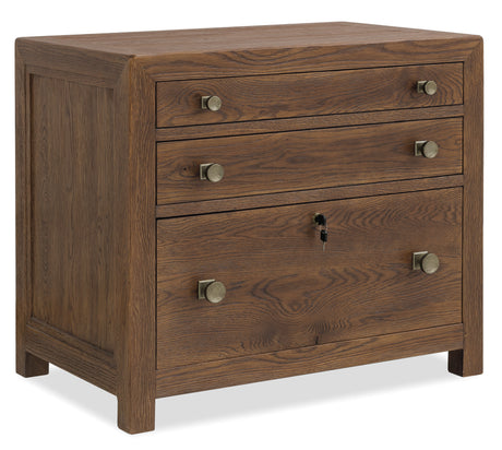 Driftwood Three Drawer Chest Worn Saddle - Dark Brown by Hooker Furniture - View 1