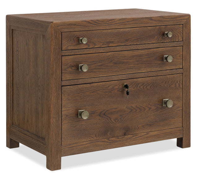 Driftwood Three Drawer Chest Worn Saddle - Dark Brown by Hooker Furniture - View 1