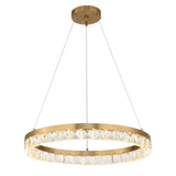 Segovia Round Crystal LED Chandelier - Gold by Uttermost - View 8