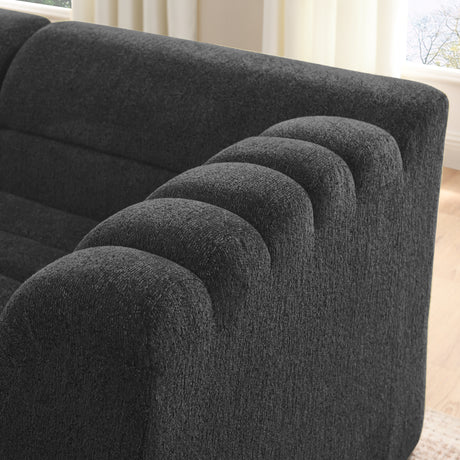 135' U-Shaped Modular Sectional Sofa with Chaise and Movable Ottoman for Living Room, Chenille Upholstered Boneless Couches with Wave-Shaped Armrest, No Pillows Included - sold by Home Elegance USA