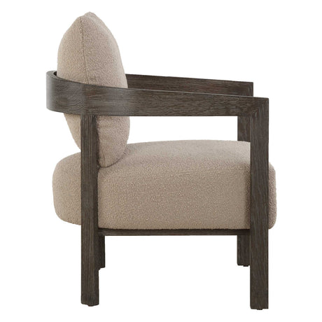 Sienna Sand Fabric Accent Chair - Light Brown by Uttermost - View 5