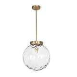 Gaia 1 Light Watered Glass Pendant Brass - Gold by Uttermost - View 6