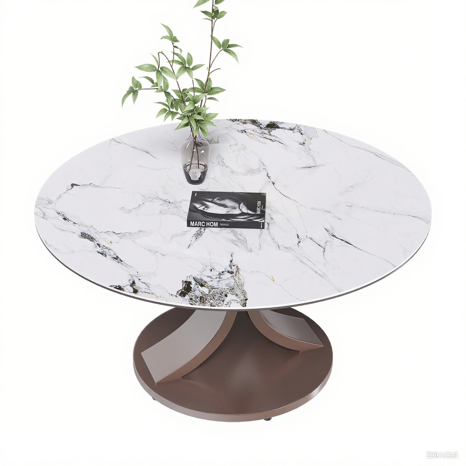 Kitchen Table Strach 53' Round Dining Table - Scratch & Heat Resistant Sintered Stone Table ...