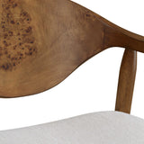 Augusta Burl Dining Chair Brown,White - Dark Brown by Uttermost - View 11