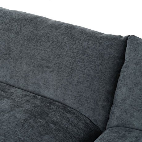 115.5' Modular Deep Gray Sectional Sofa with Durable Polyester Upholstery, Plush Cushions, Hidden Storage Compartments, and Versatile Design for Living Room, Lounge, or Office' - sold by Home Elegance USA