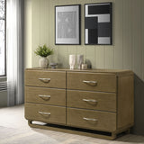 Tully Nutmeg 6-drawers Dresser
