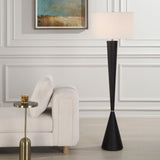 Layla Black Tapered Floor Lamp by Uttermost - View 2