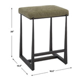 Midas Counter Stool - Dark Green / Bronze by Uttermost - View 9