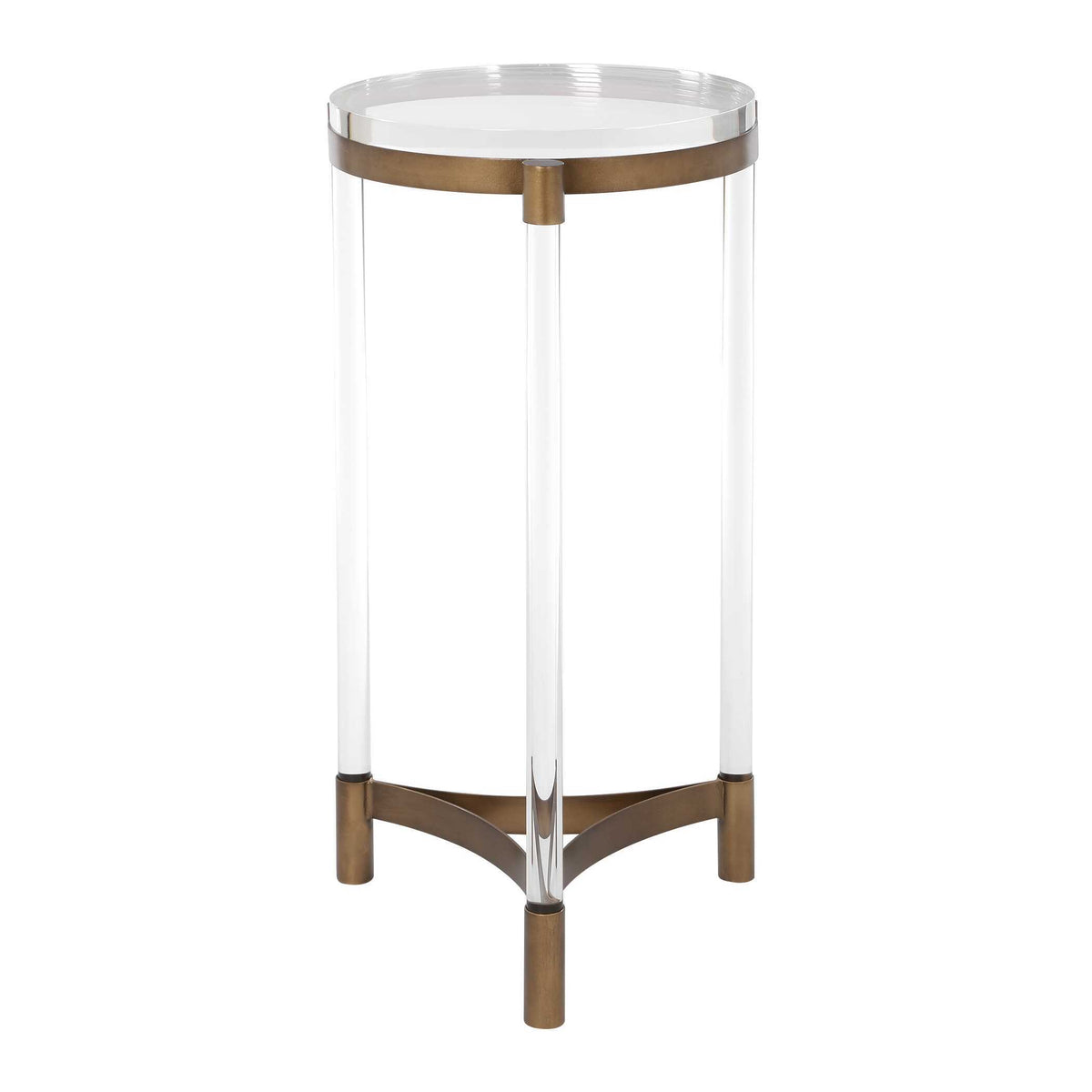 Pereira Round Acrylic Accent Table - Bronze by Uttermost - View 4