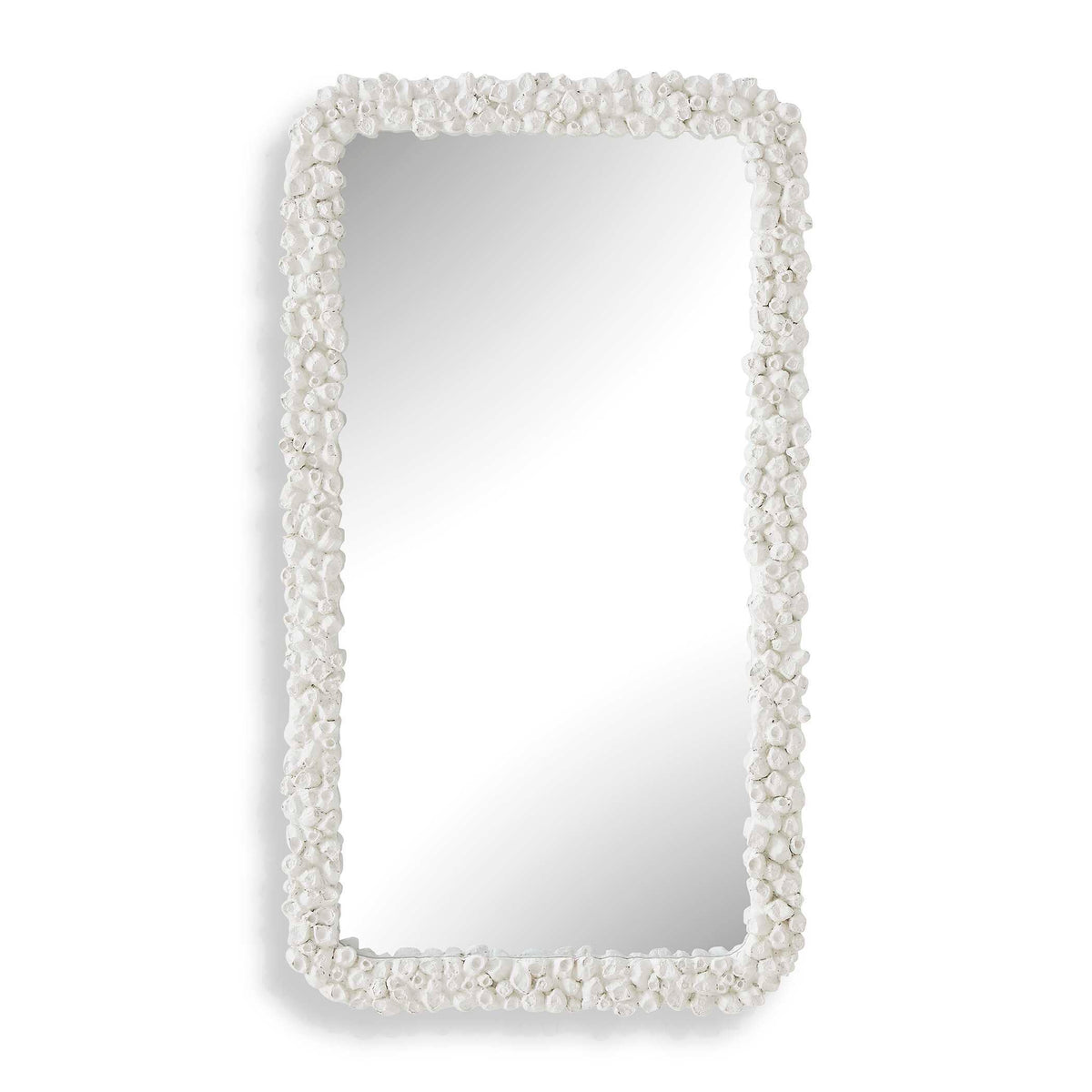 Barnacle Rectangular Mirror - White by Uttermost - View 1