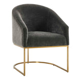 Hanni Dining Chair Charcoal / Gold - Dark Gray / Gold by Uttermost - View 4