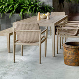 Kirkham Wooden Outdoor Dining Table Woodtone - Light Brown by Uttermost - View 4