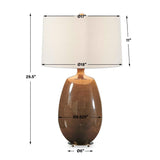 Vinson Glossy Table Lamp - Dark Brown by Uttermost - View 3