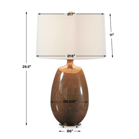 Vinson Glossy Table Lamp - Dark Brown by Uttermost - View 3