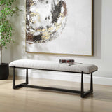 Midas Long Bench - Black / White by Uttermost - View 3