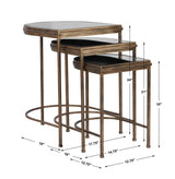 India Nesting Tables (Set of 3) Light Brown & Black - Light Brown / Black by Uttermost - View 9