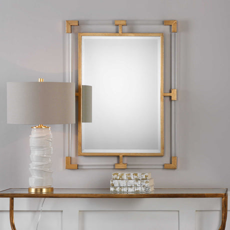 Balkan Modern Wall Mirror - Gold by Uttermost - View 3