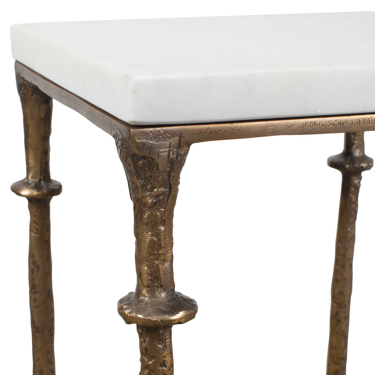 Penelope Marble Accent Table Brass / White - Gold / White by Uttermost - View 5