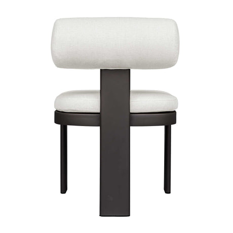 Bolster Back Outdoor Dining Chair - White / Black by Uttermost - View 5