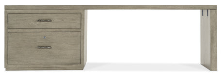 Linville Falls 96" Desk With Lateral File Cabinet - Gray by Hooker Furniture - View 3