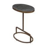 Jessenia Stone Accent Table - Dark Gray / Gold by Uttermost - View 1