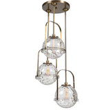 Mimas 3 Light Cluster Pendant - Gold / Silver by Uttermost - View 5