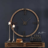 Marcelo Modern Wall Clock - Light Brown / Dark Gray by Uttermost - View 6