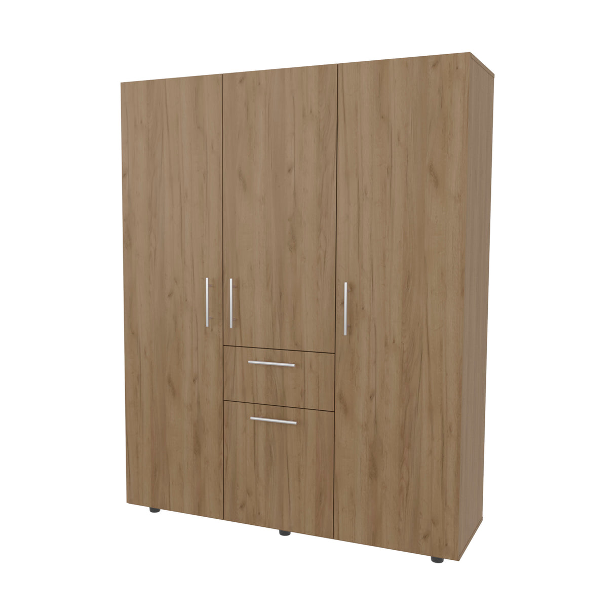 FM FURNITURE Alamo Lake Armoire Multi-storage with one Drawer, Natural Oak - sold by Home Elegance USA