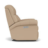 Davis Traditional Leather Power Rocking Recliner, Power Headrest | Flexsteel