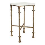 Penelope Marble Accent Table Brass / White - Gold / White by Uttermost - View 3